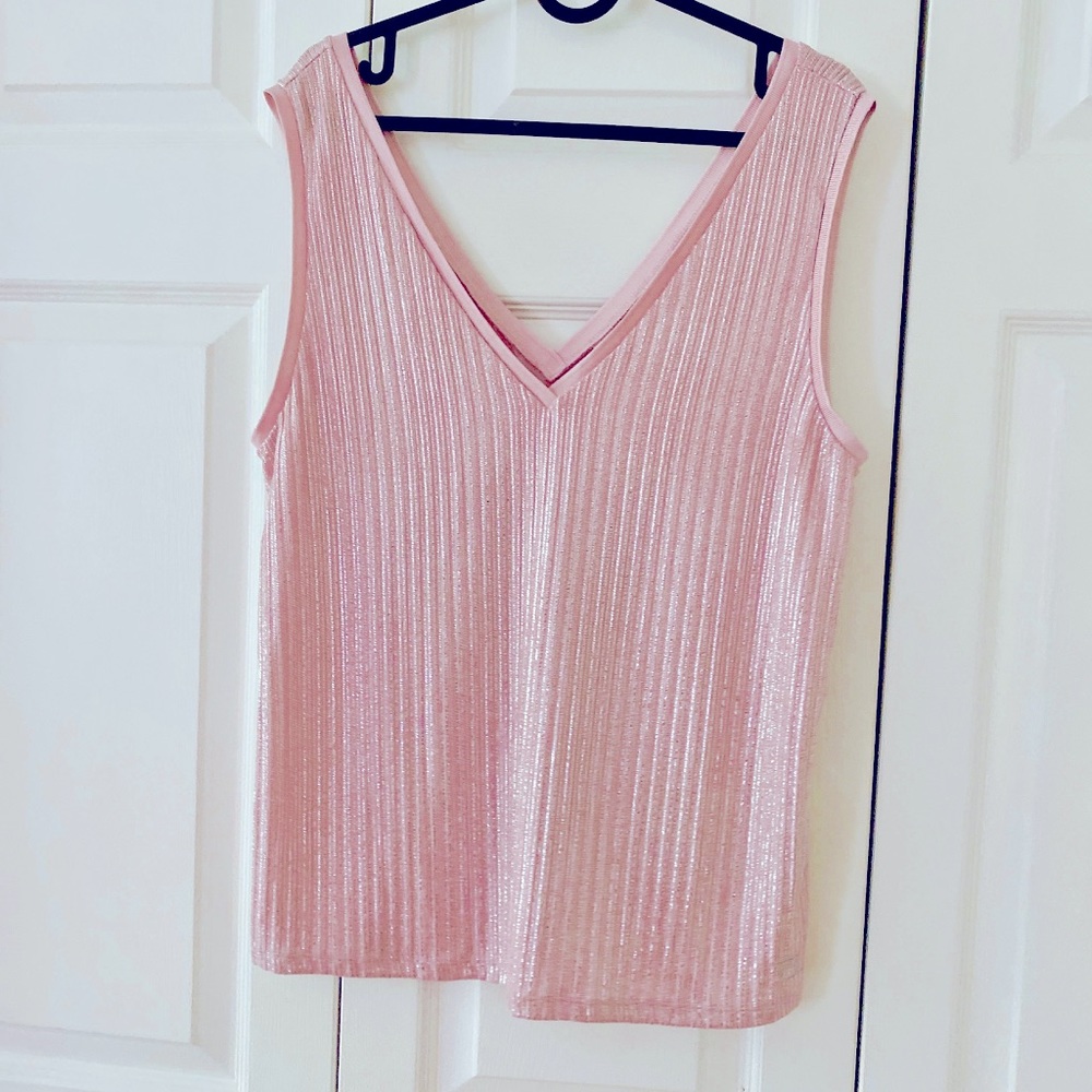 Ted Baker evening deep V loss tan top